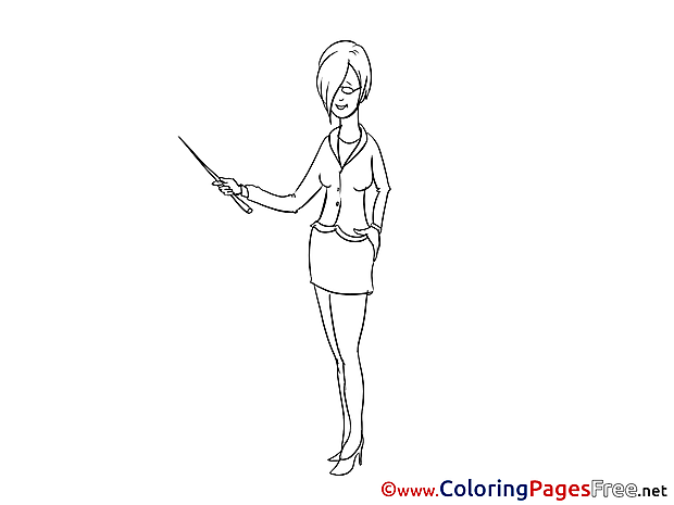 Woman Office free printable Coloring Sheets