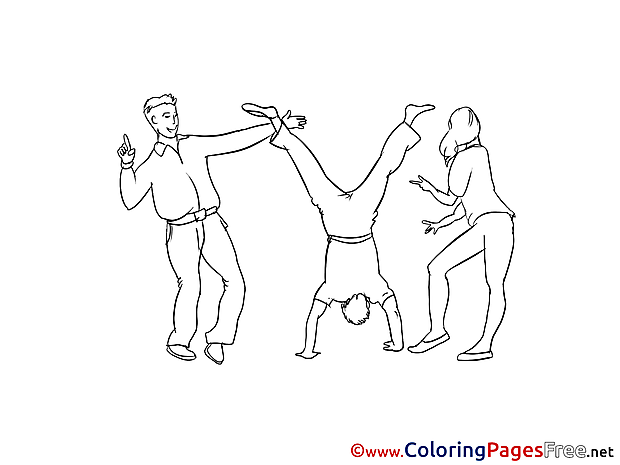Breakdance download Party printable Coloring Pages