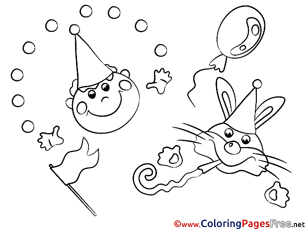 Carnival Colouring Sheet Party download free