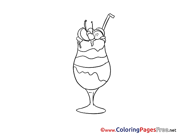 Cocktail for Kids printable  Party Colouring Page