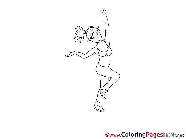 Dance Party free Colouring Page download