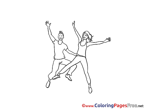 Dancers Kids download Coloring Pages