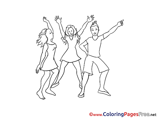 Disco download printable Party Coloring Pages