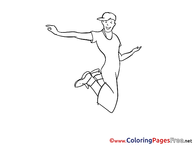 Hip-Hop Dance for Children Party free Coloring Pages