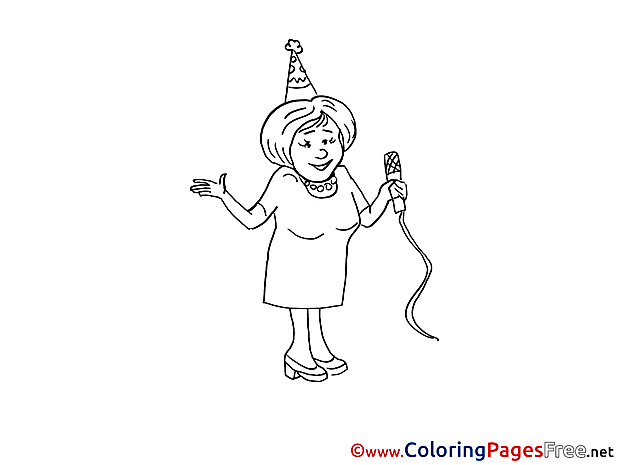 Karaoke Children Coloring Pages free Party