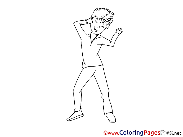 Man Party printable Coloring Sheets download