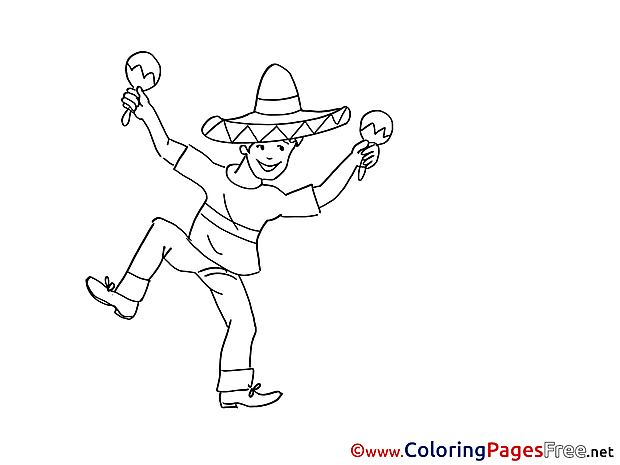 Mexican Coloring Sheets Party download free