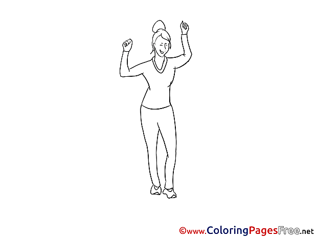 Woman Party Coloring Pages for free