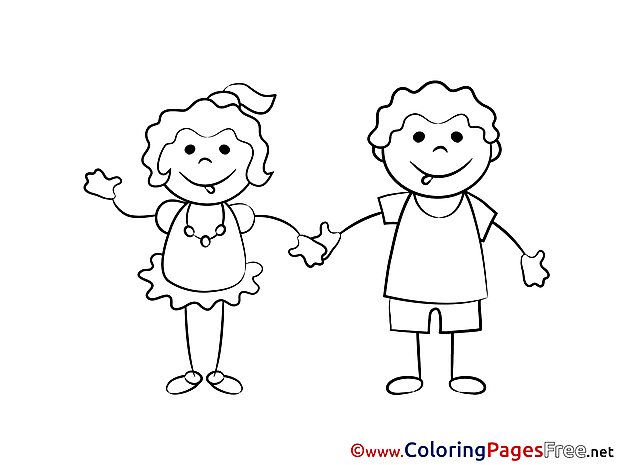 Best Friends for Children free Coloring Pages