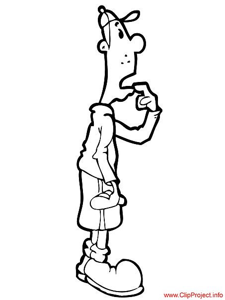Boy coloring page download for free