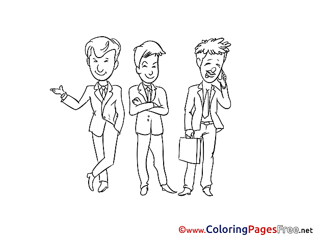 Businessmen free printable Coloring Sheets