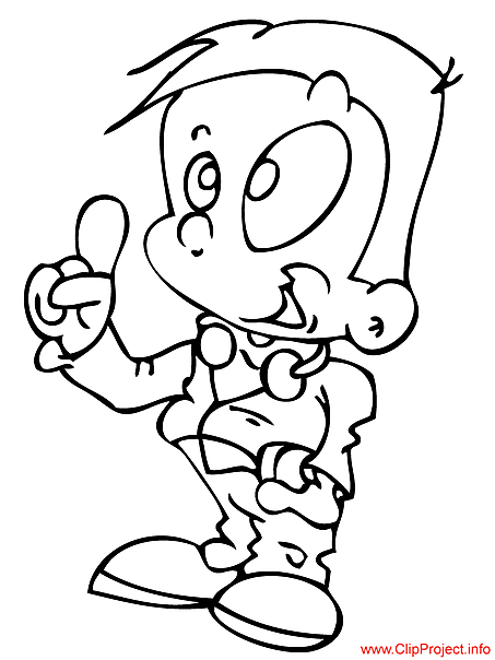 Child coloring page for free