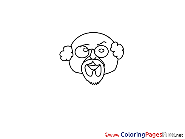 Children Coloring Pages free Grandfather