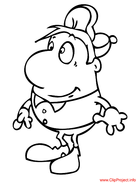 Coloring picture for free cartoon man