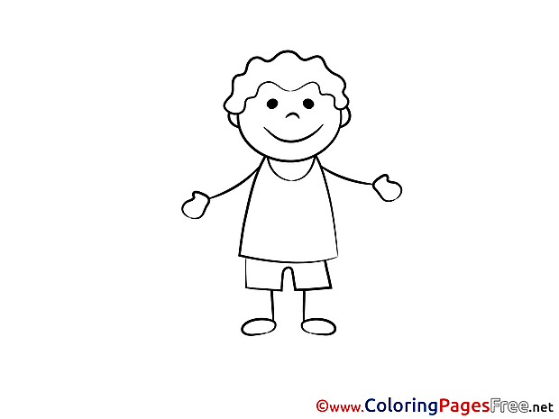 Colouring Page printable free Man