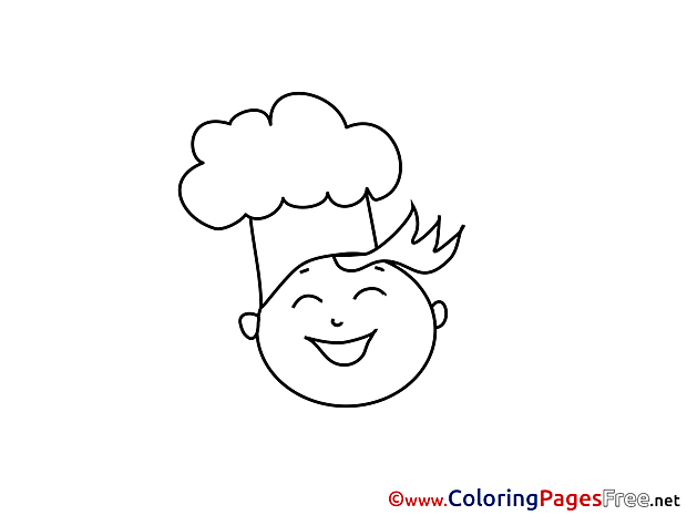 Cook for Kids printable Colouring Page