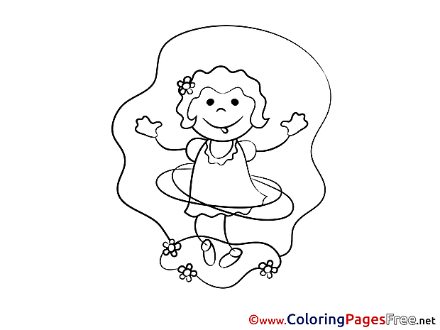 Dancing download Colouring Sheet free