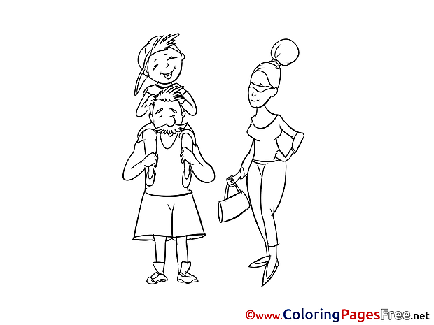 Family printable Coloring Sheets download