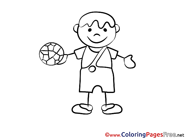 Football Player free Colouring Page download
