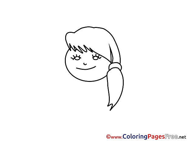 Free Image of Girl Coloring Page