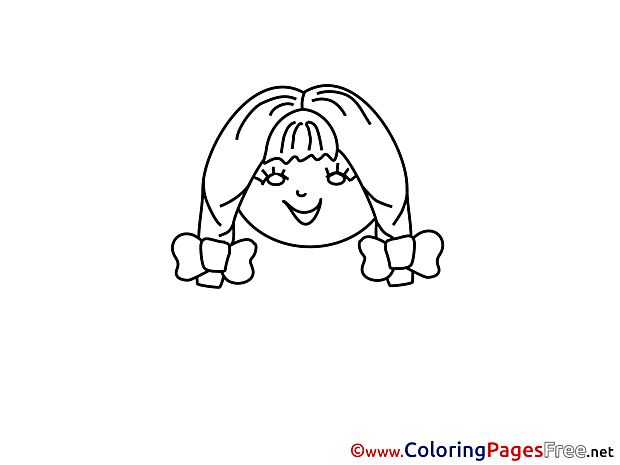 Funny Girl for Children free Coloring Pages