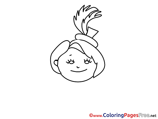 Head free printable Girl Coloring Sheets