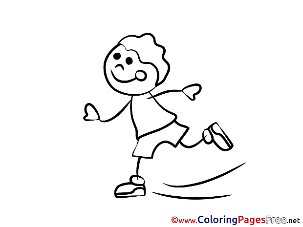 Kids download Coloring Pages Skates