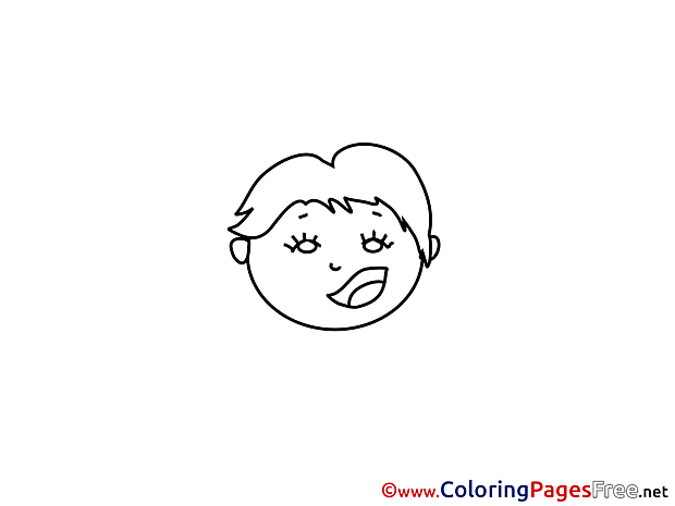 Little Boy Colouring Page printable free