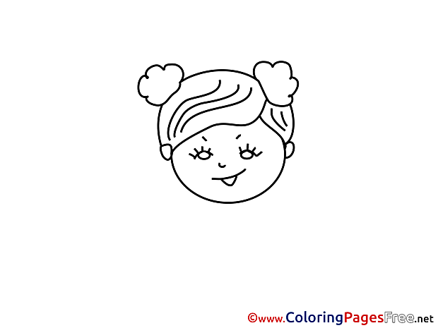Little Girl free printable Coloring Sheets