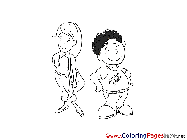 Man and Woman Coloring Pages for free