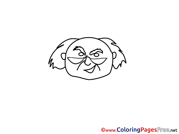 Old Man Kids download Coloring Pages