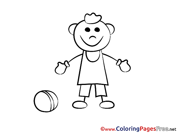 Player Ball Kids free Coloring Page