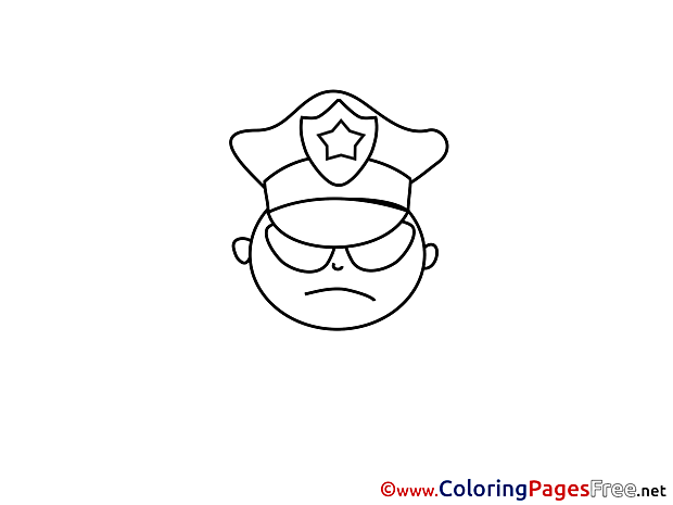 Policeman for Children free Coloring Pages
