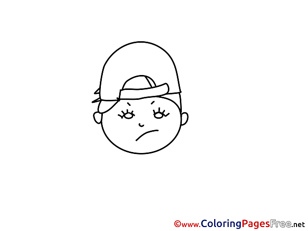 Sad Boy printable Coloring Pages for free