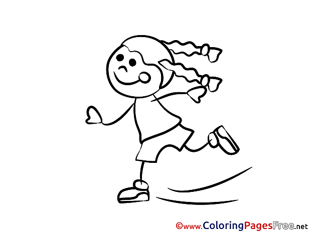 Skates Children Coloring Pages free