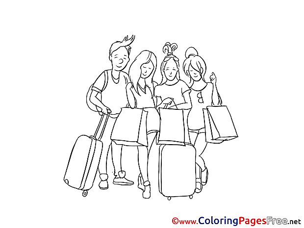 Vacation Coloring Sheets download free