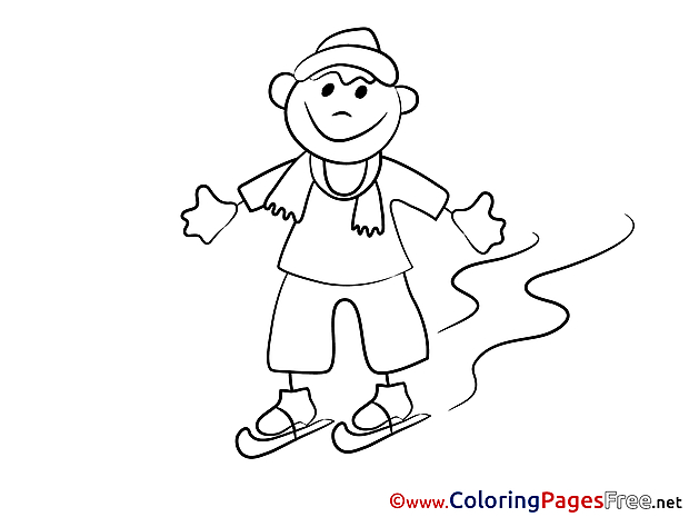 Winter Skates Coloring Sheets download free