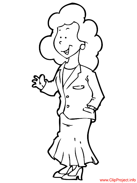 Woman colouring page for free
