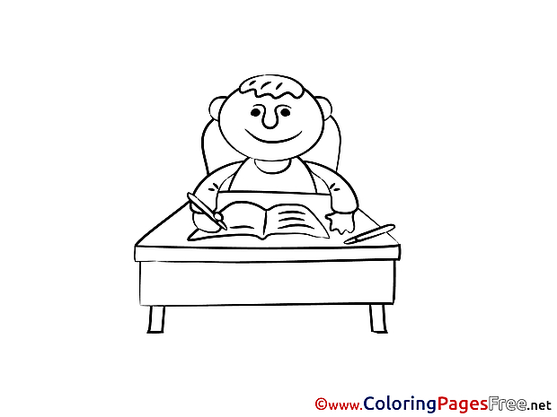 Writer free Colouring Page download