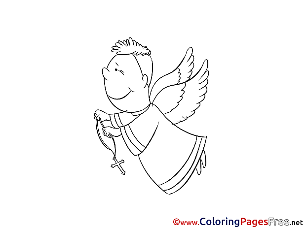 Angel Christening free Coloring Pages