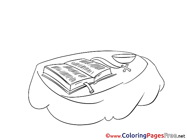 Bible Kids Christening Coloring Pages