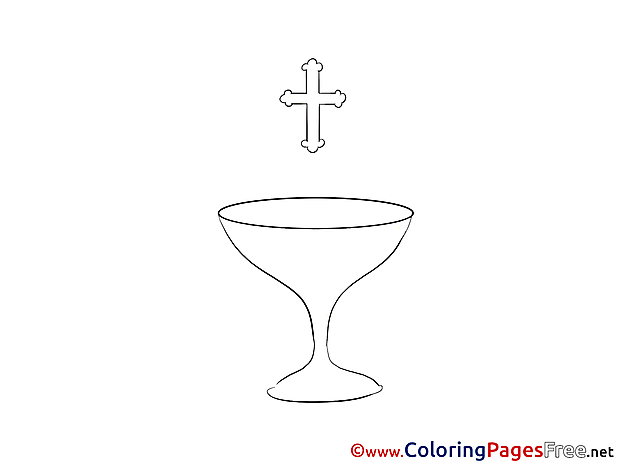 Cup Christening free Coloring Pages