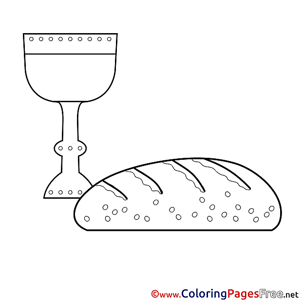 Bread Kids Communion Coloring Page