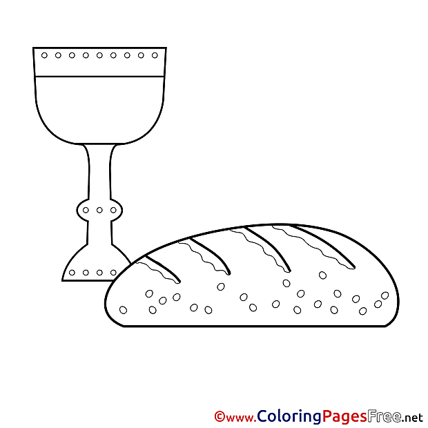 Bread Kids Communion Coloring Page