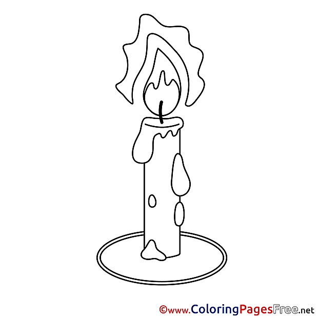 Candle Coloring Sheets Communion free