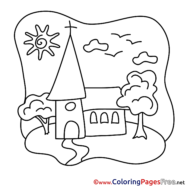 Church Communion Coloring Pages download
