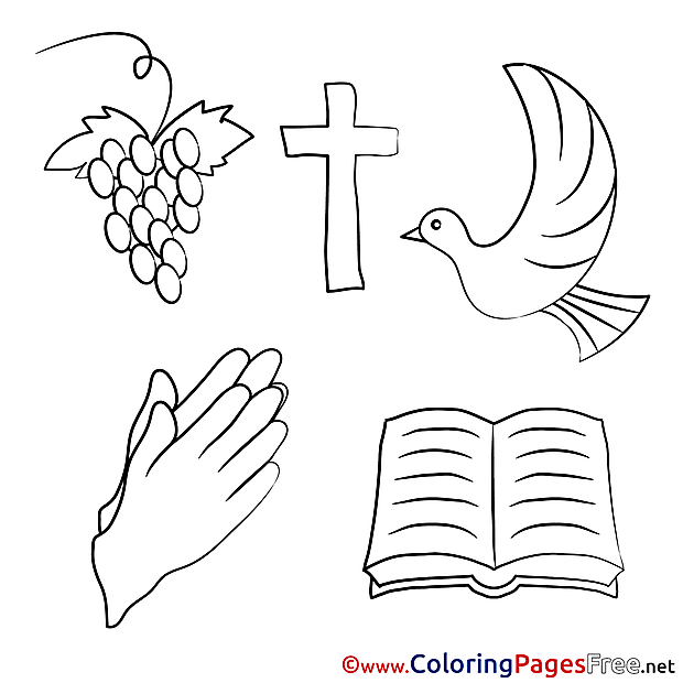 Holiday Communion free Coloring Pages