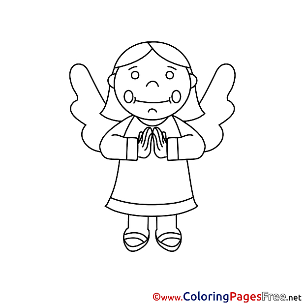 Angel printable Confirmation Coloring Sheets