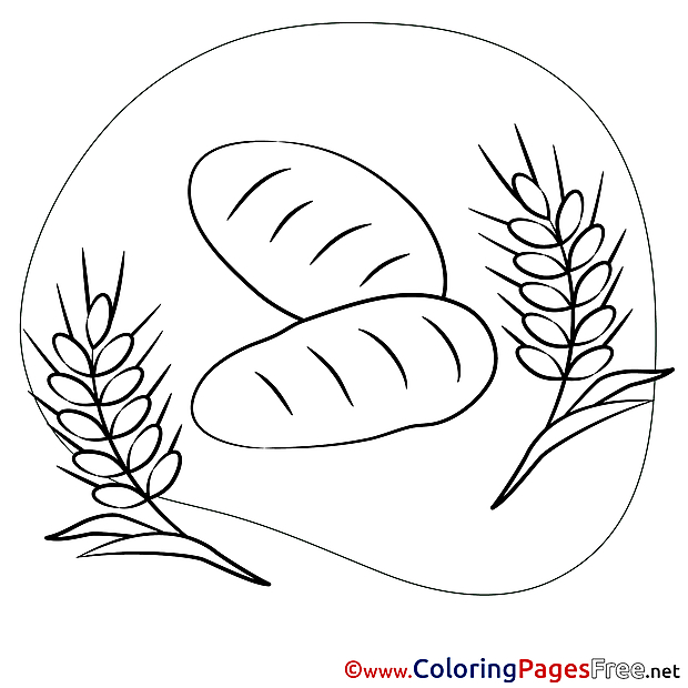 Bread Colouring Page Confirmation free
