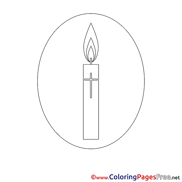 Candle Confirmation Colouring Sheet free